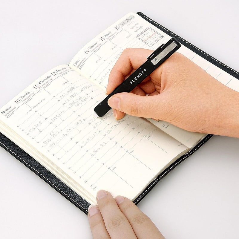 SEED Slendy+ Thin Steel Holder Eraser in Black - Portable and Stylish - Image 3